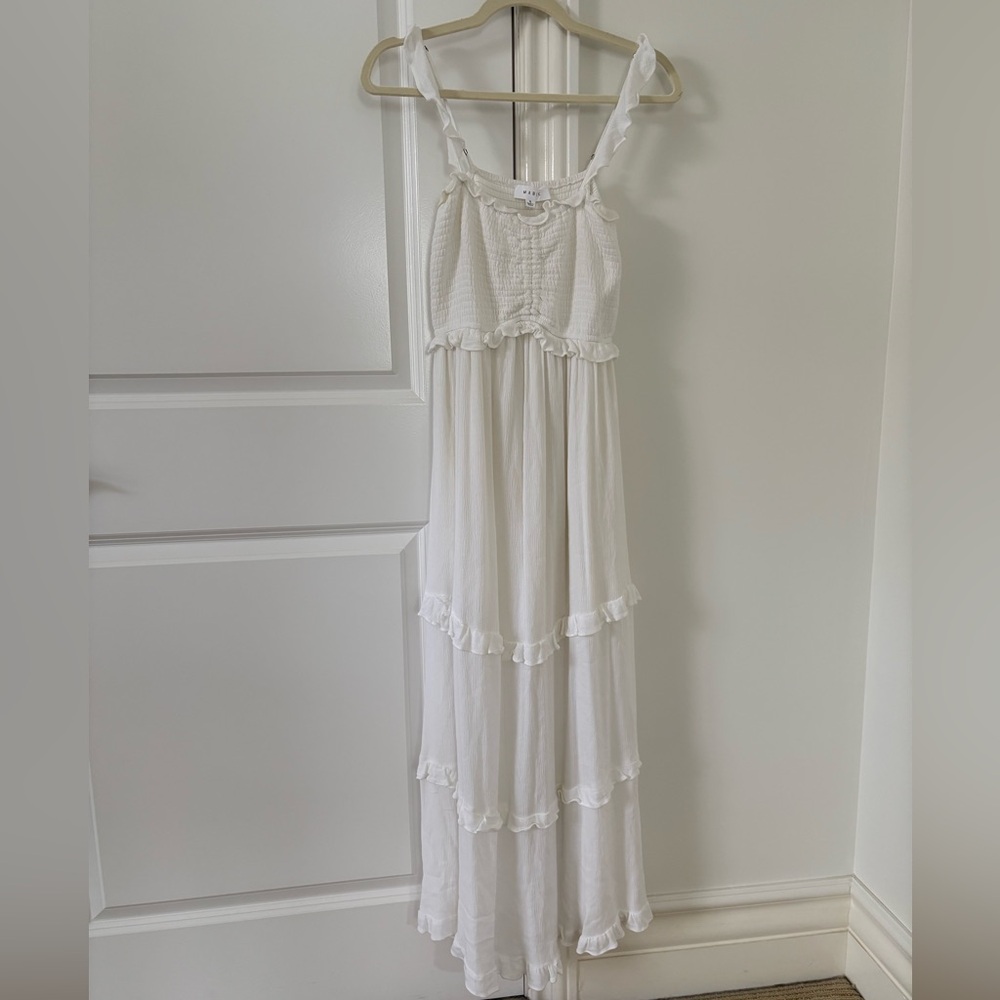 White Tiered Maxi Sundress